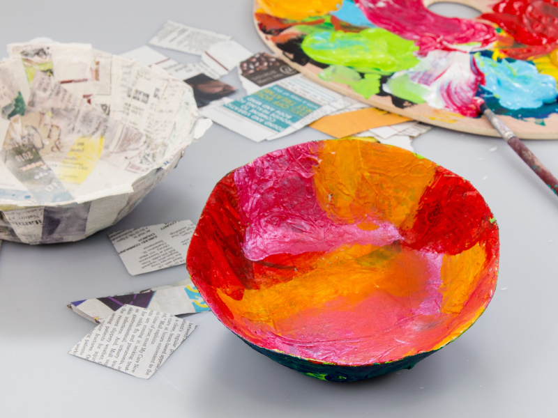 paper mache bowl