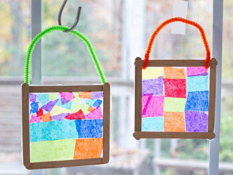 tissue paper suncatchers featured