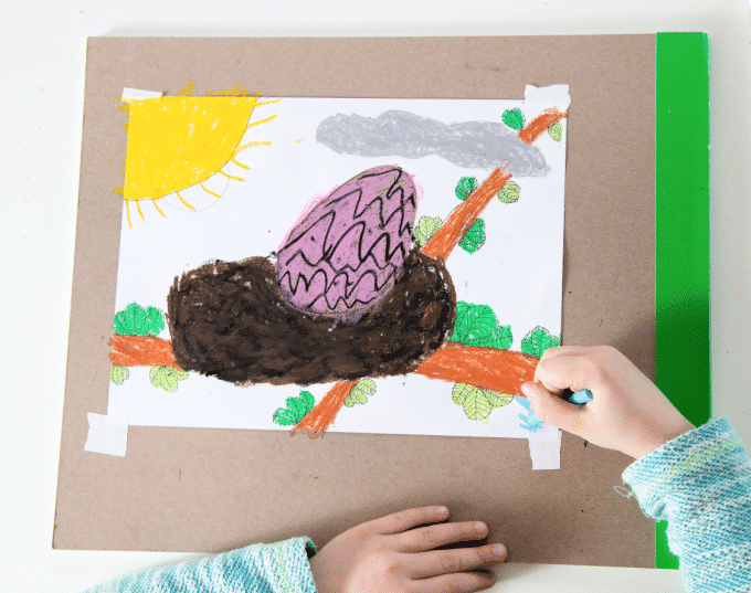 adding color to hole in paper