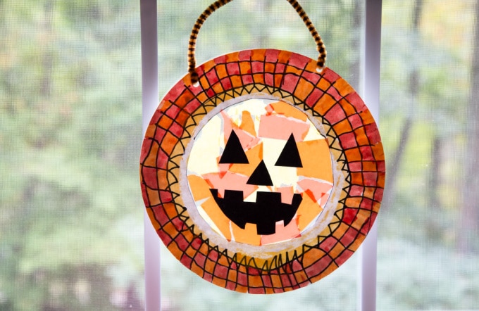 halloween suncatcher in window
