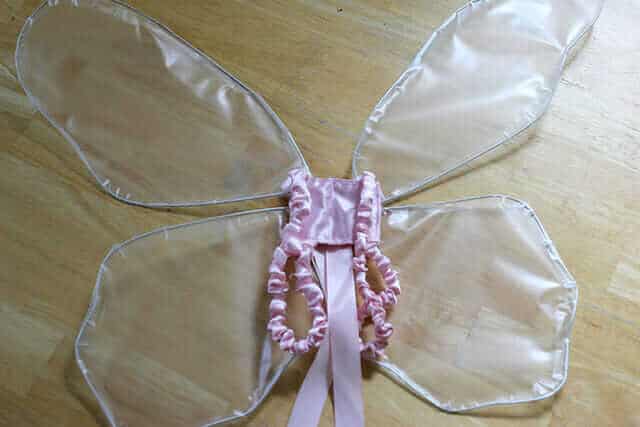 Childrens fairy wings - contact paper on wire frame