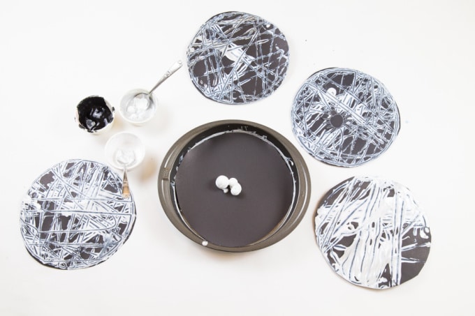 marble painting spiderwebs