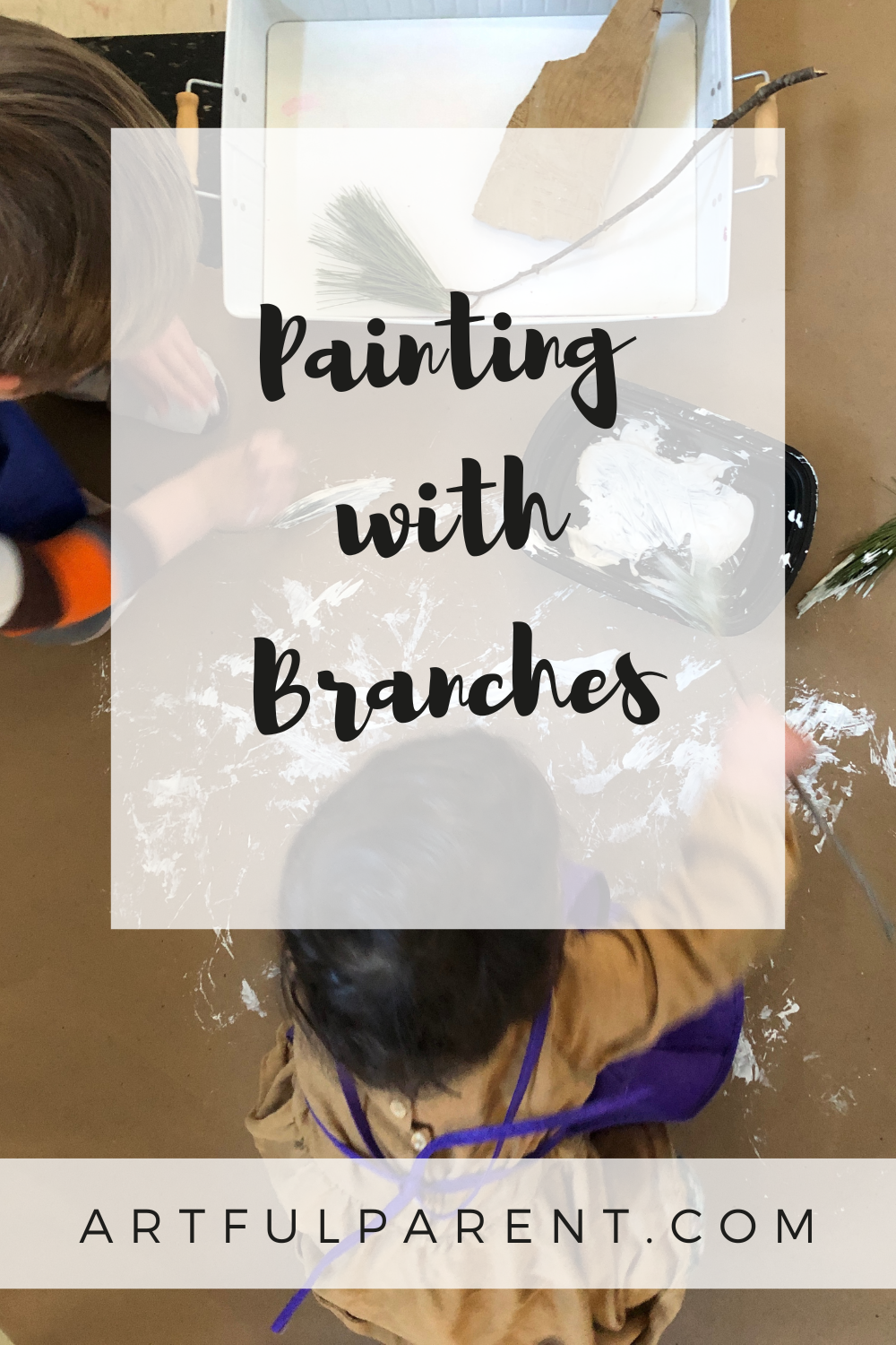 How to do Painting with Branches for Kids