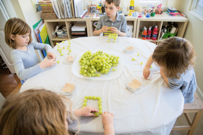 building grape and toothpick structures