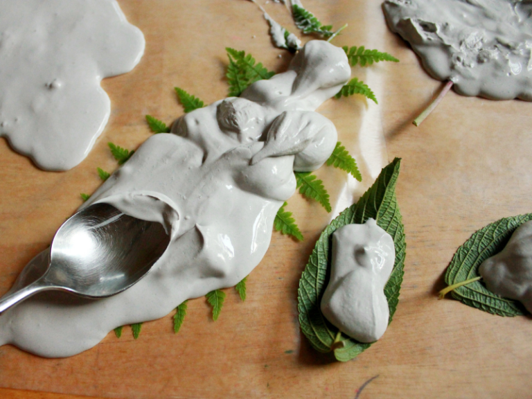 spreading plaster on leaf