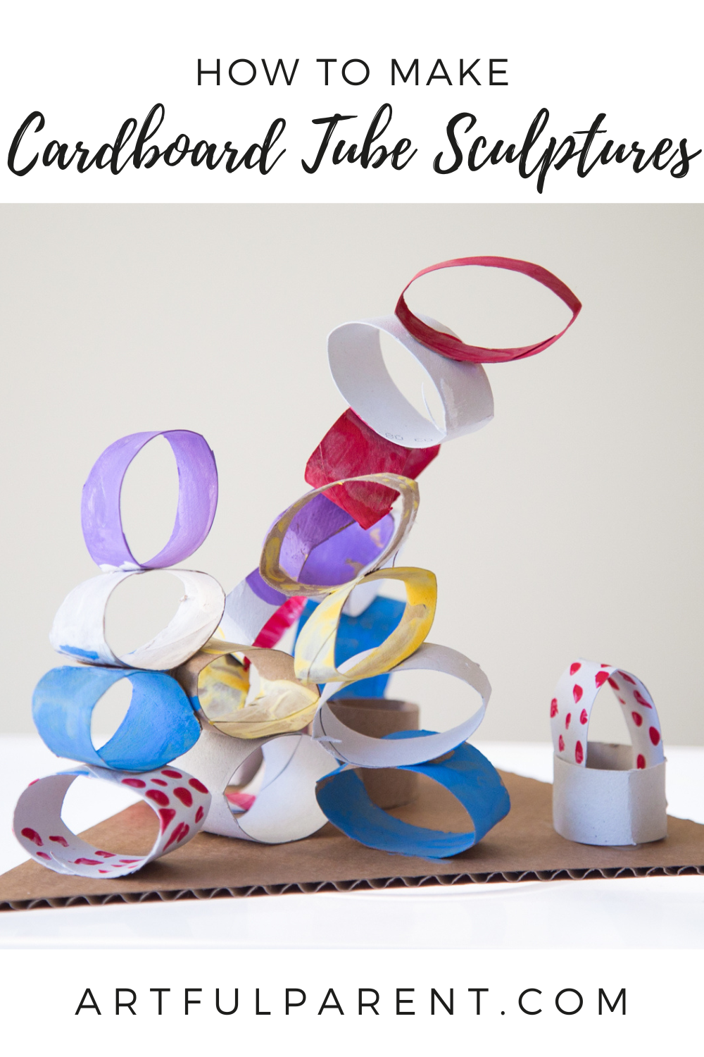 cardboard tube sculpture pinterest