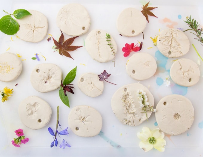 flowers in clay for summer art activities