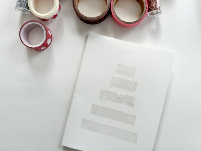 double side tape on card