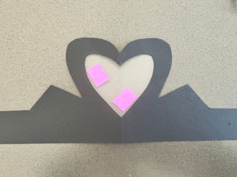 tissue paper heart crowns