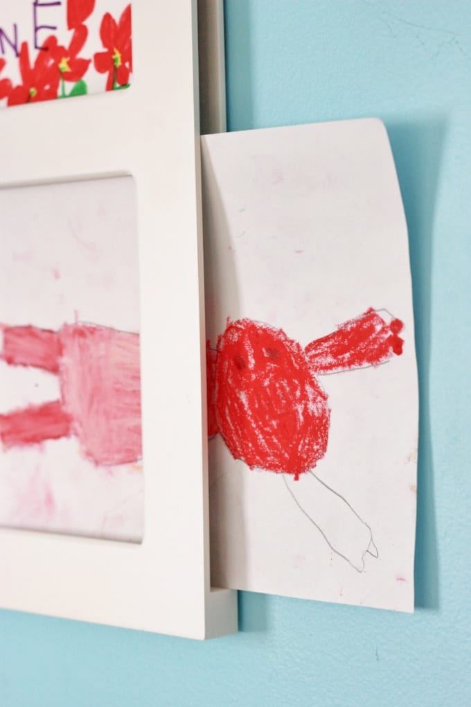 close up of artwork in frame