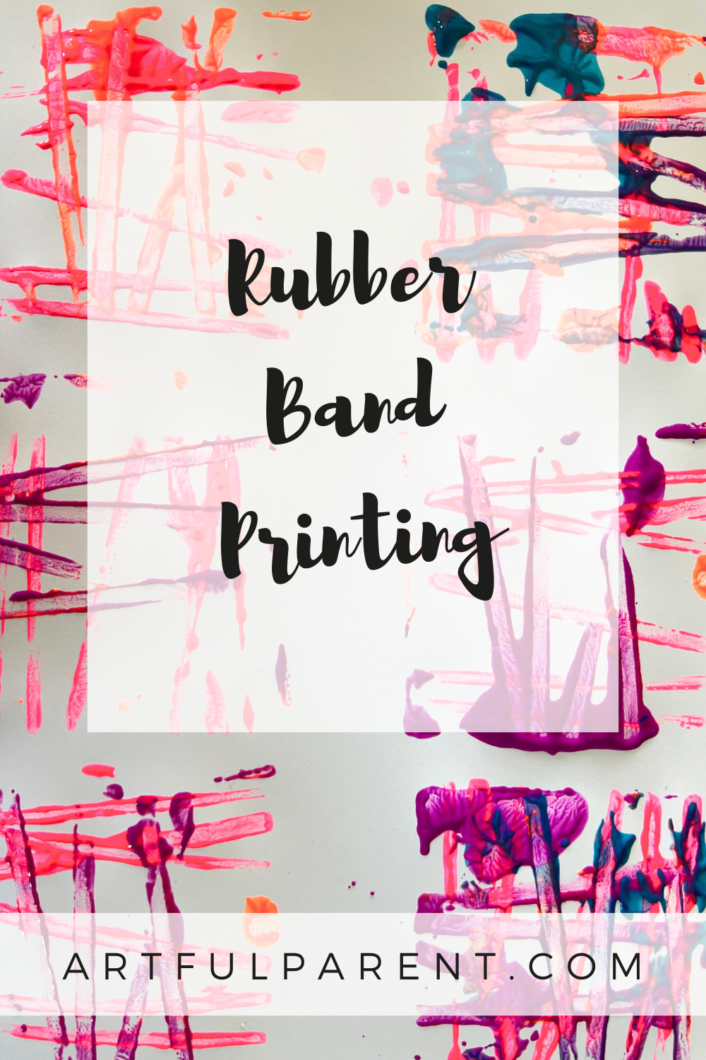 Rubber Band Printing with Kids