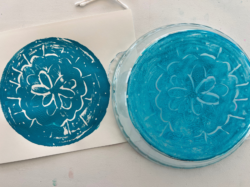 monoprinting with kids featured