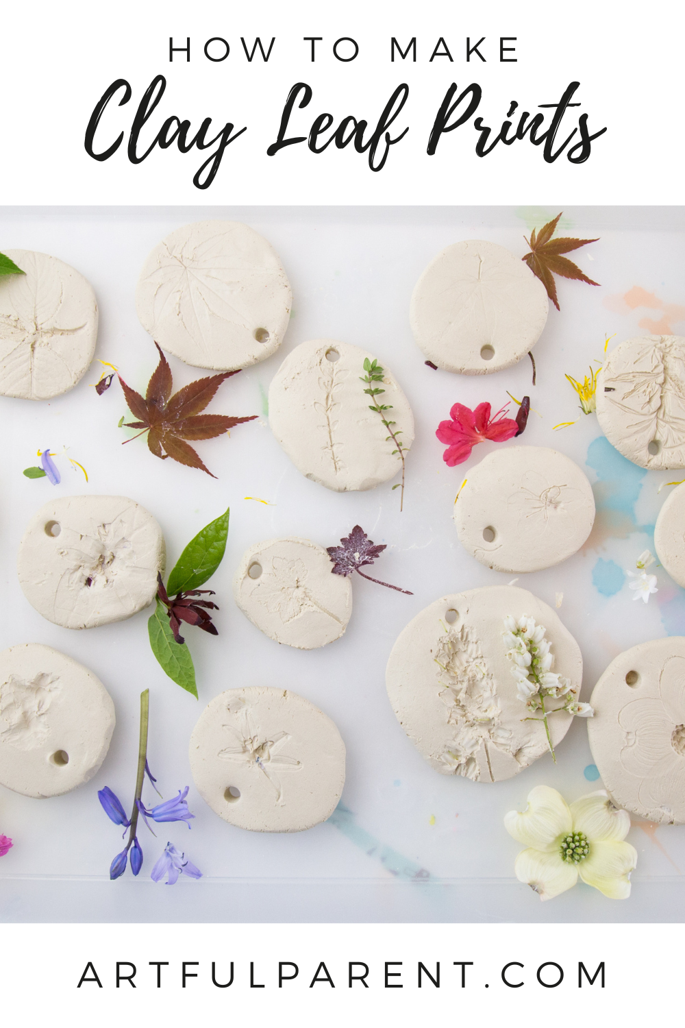 clay leaf prints pinterest