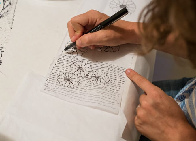 Doodling and Zentangle for Tissue Paper Lanterns