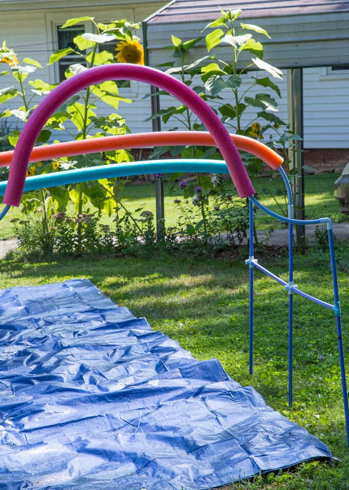 DIY Slip N Slide with Fort Magic Canopy