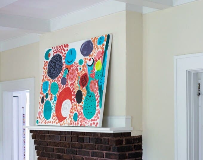 Canvas artwork displayed