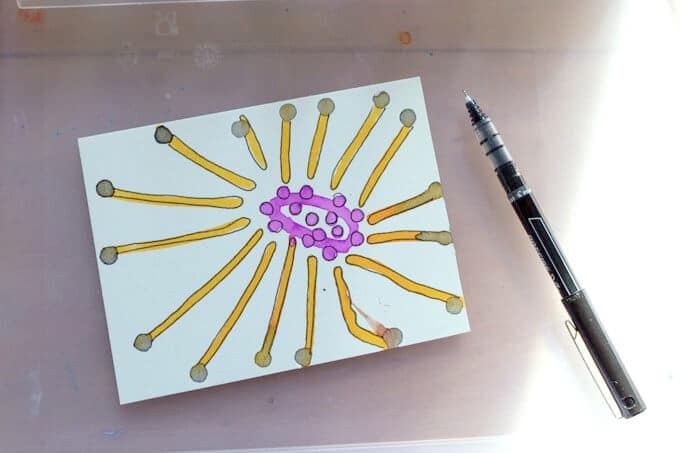 connecting dots with a pen