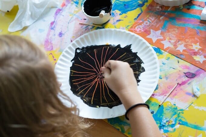 Halloween Scratch Art Spider Webs