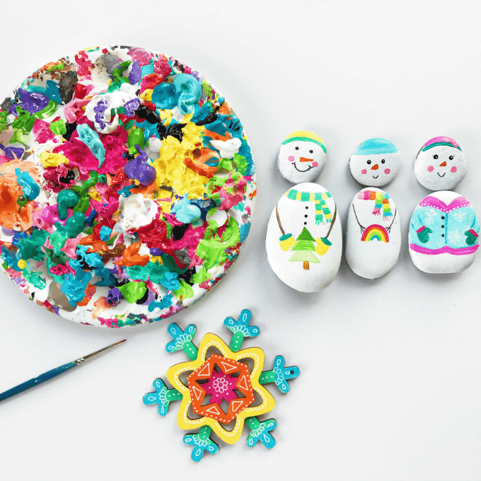 Christmas Keepsake Stones - Snowman Rocks