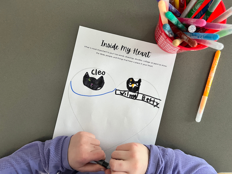 heart drawing prompt