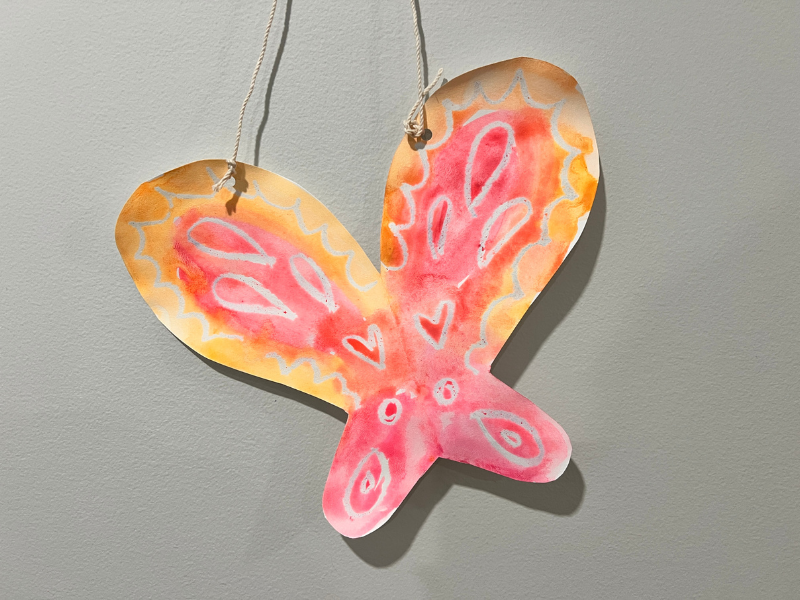 watercolor butterfly mobile