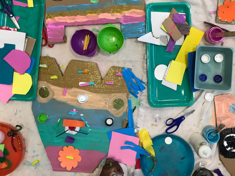 animal masks on table