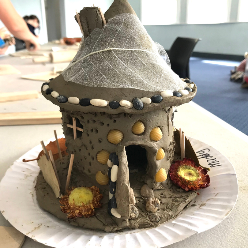 clay fairy house