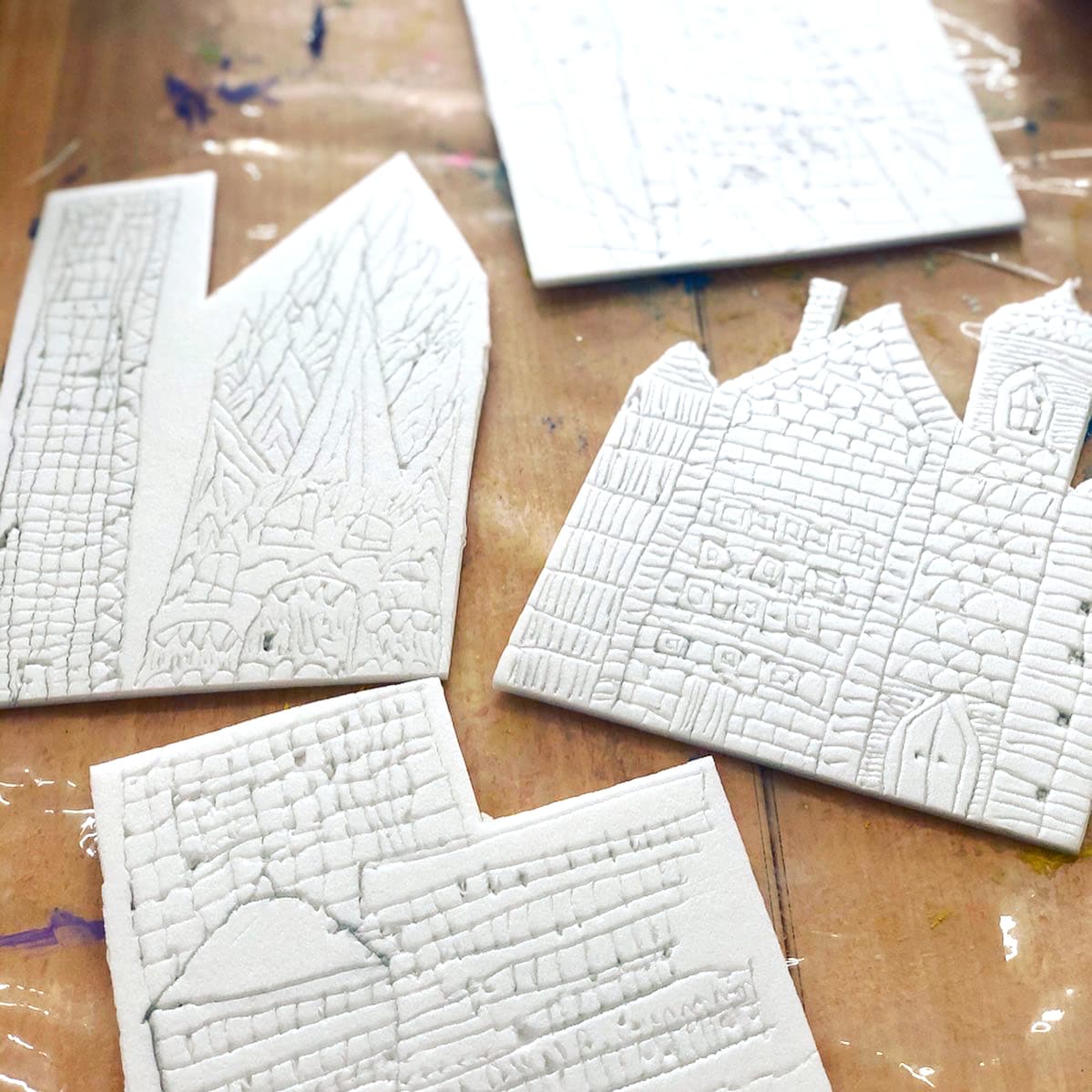 Scratch foam printing plates
