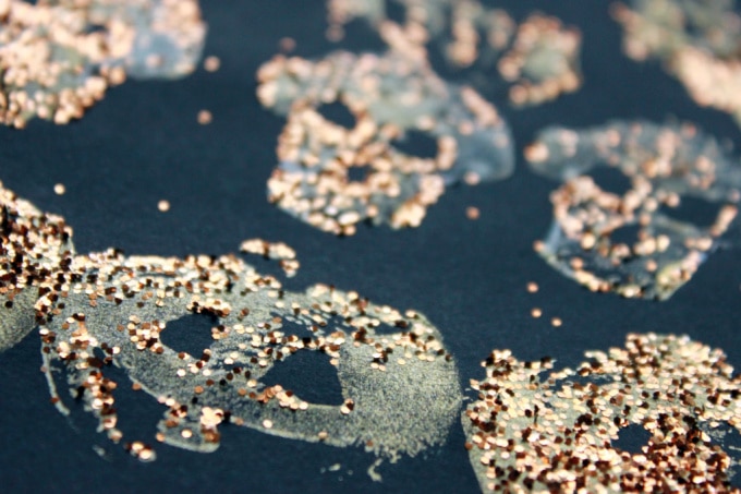 Pumpkin shaped Halloween potato prints