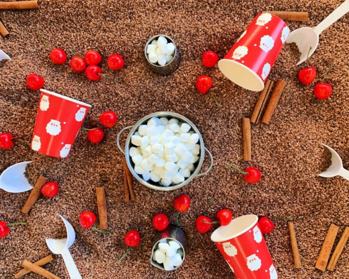 Hot cocoa sensory play_makers