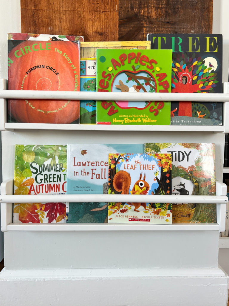 book case of fall books