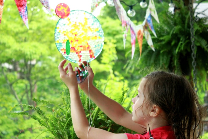 hanging melted bead suncatchers