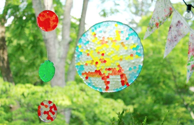 melted bead suncatchers