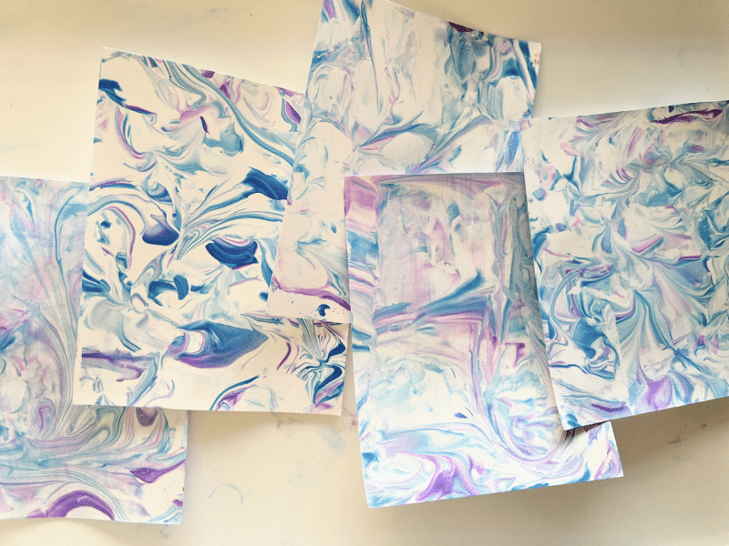 DIY marbled paper featured