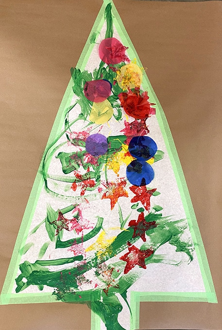 painted christmas tree