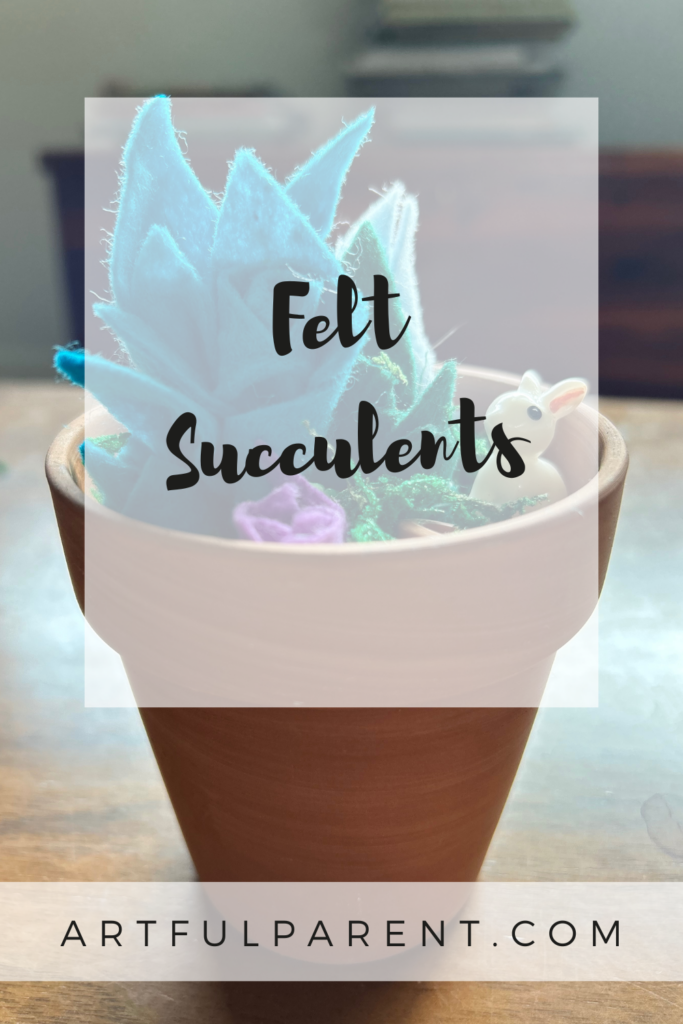 felt succulents pin