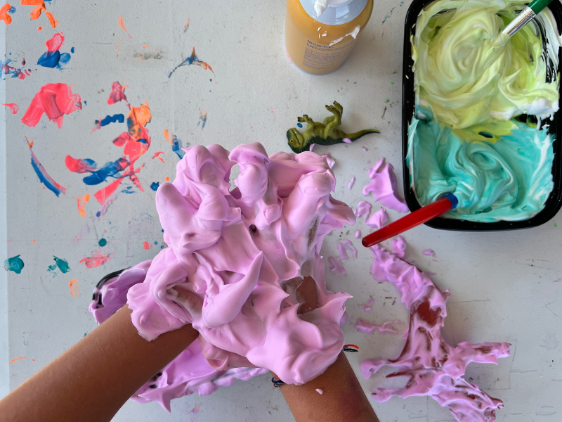 foam paint on hands-2