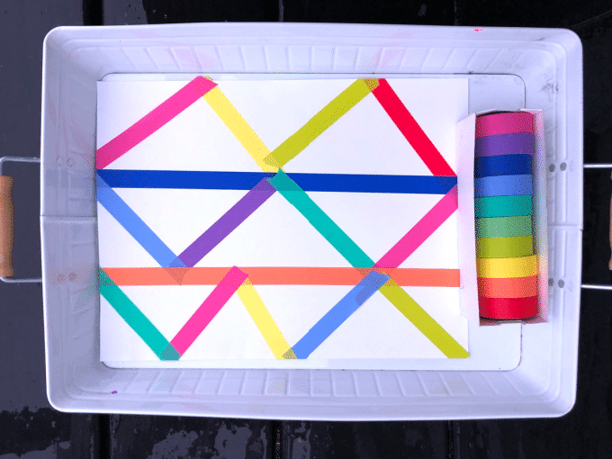 washi tape art invitation