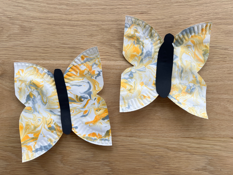 shaving cream butterflies