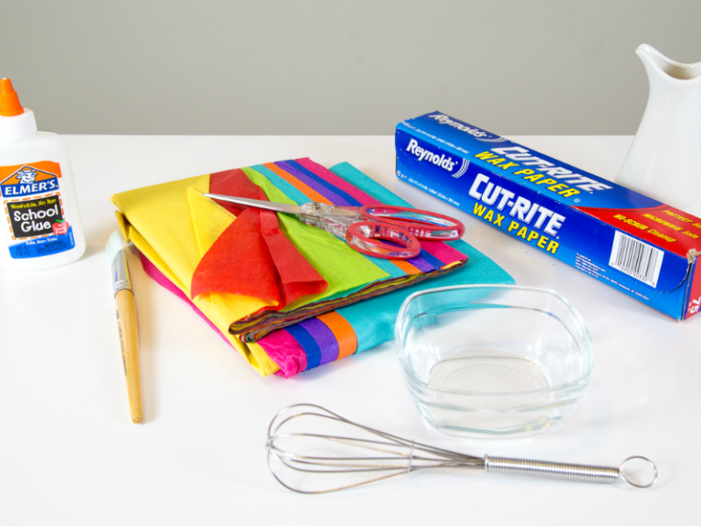 tissue paper stained glass materials