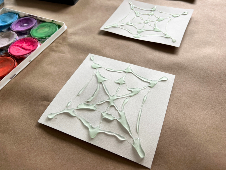 glue spiderwebs