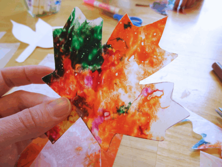 melted crayon leaf