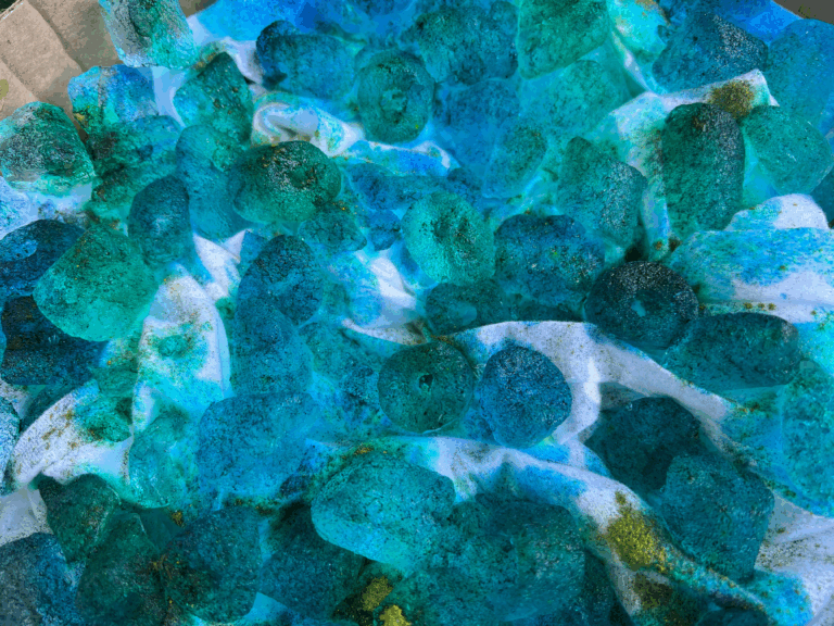 ice and dye on shirt