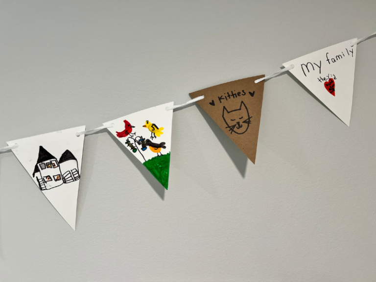 thankful garland hung up