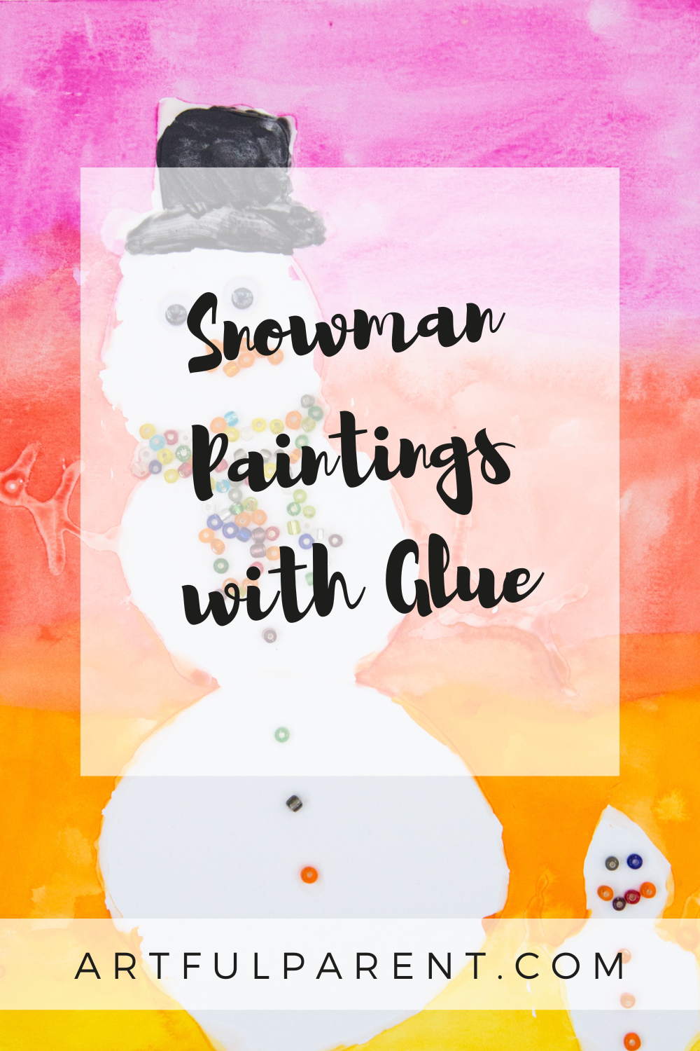 How to Make Snowman Paintings with Glue