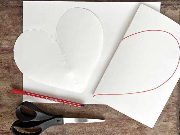 cut out paper hearts