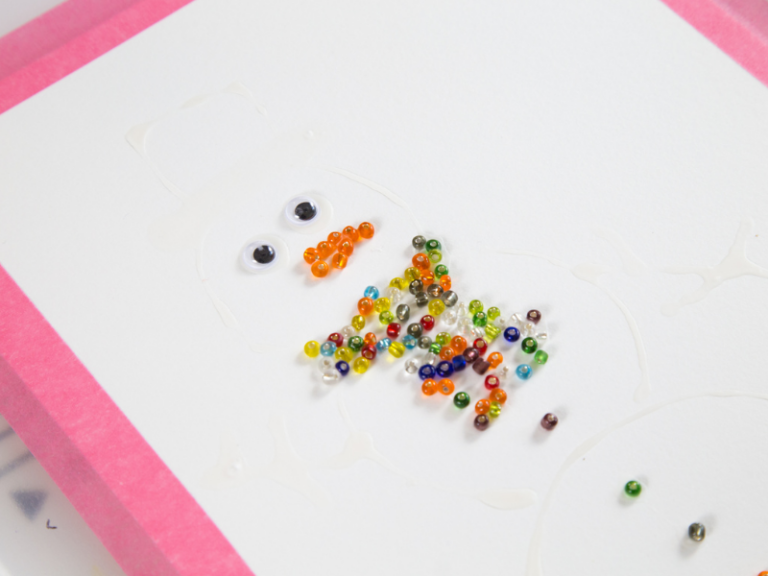snowman with beads