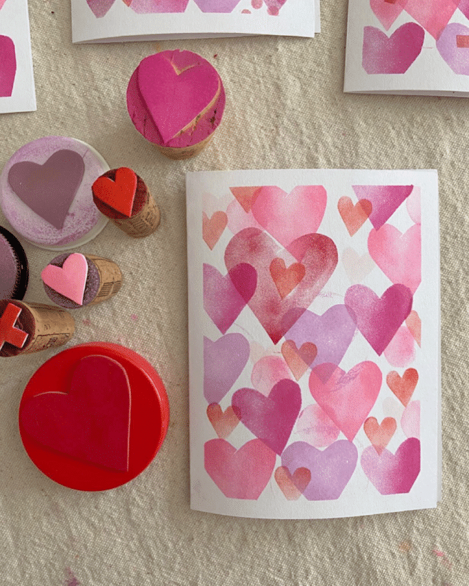 stamped diy valentines