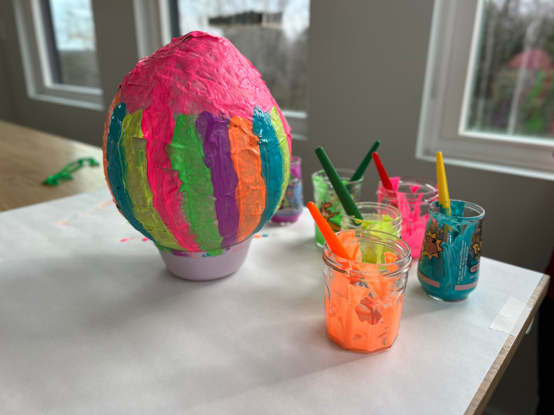 paper mache eggs