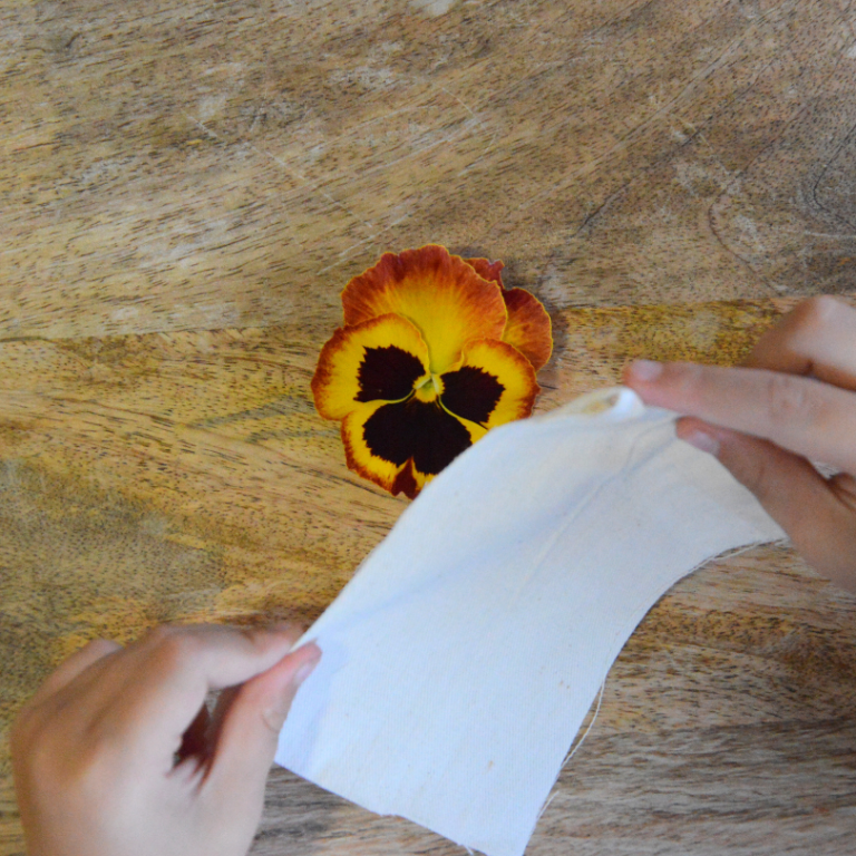 getting ready to do flower pounding